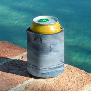 Rafraîchisseur Pour Canette Côte du Pacifique paysage marin, plage, mouettes, 