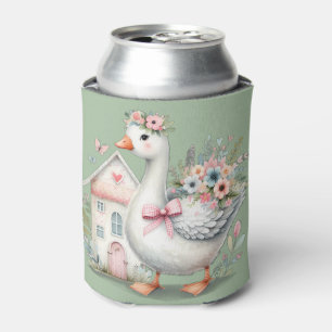 Rafraîchisseur Pour Canette Cottage Goose Floral House Scène
