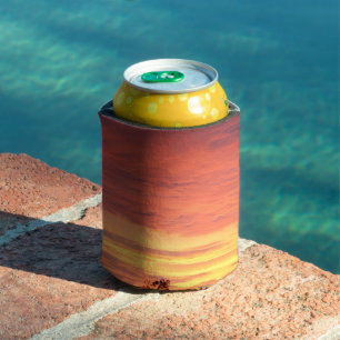 Rafraîchisseur Pour Canette Coucher de soleil clair et nuageux orange,
