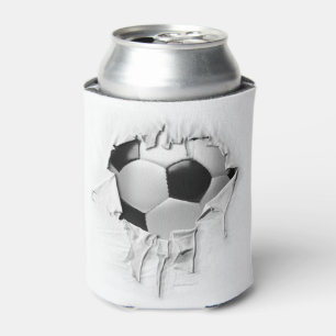 Rafraîchisseur Pour Canette Couleur blanc de soccer tordu