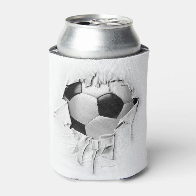 Rafraîchisseur Pour Canette Couleur blanc de soccer tordu (Can devant)