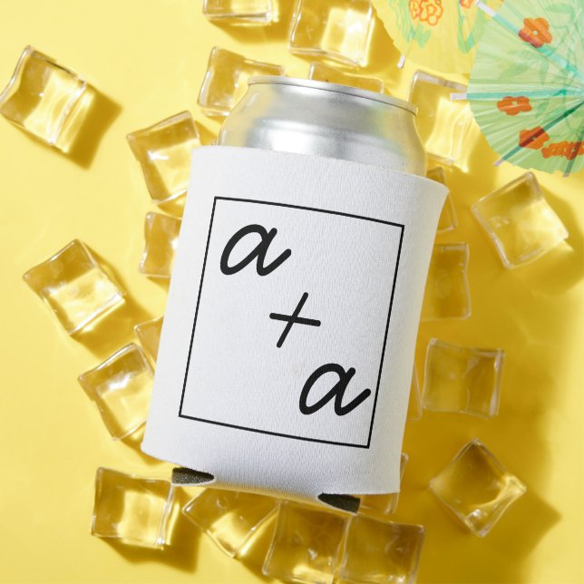 Rafraîchisseur Pour Canette Couleur De Mariage Personnalisé, Monogramme Person (Été in situ)