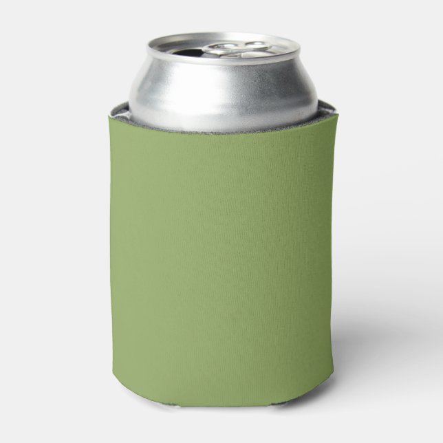 Rafraîchisseur Pour Canette Couleur Uni Vert Olive Sauge  (Can devant)