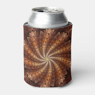 Rafraîchisseur Pour Canette Couleurs chaudes, Trippy Moderne Motif d'art fract