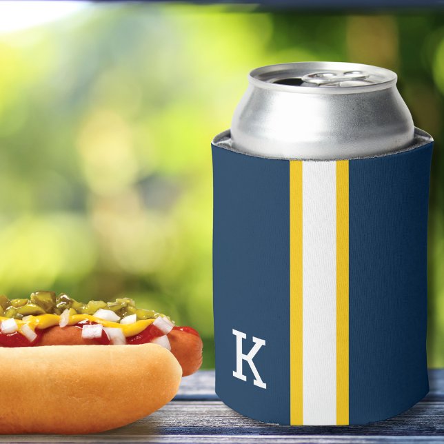 Rafraîchisseur Pour Canette Couleurs de l'école supérieure Blue/Maize/White St (Créateur téléchargé)