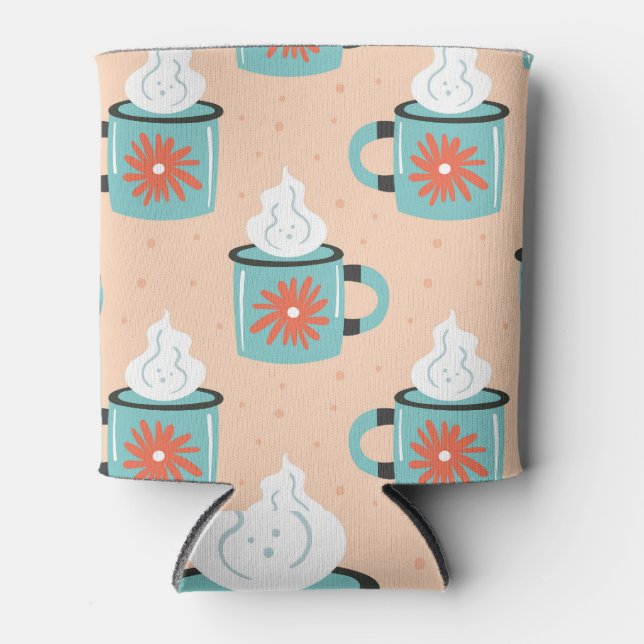 Rafraîchisseur Pour Canette Coupe bleu clair Motif sans voile. (Devant)