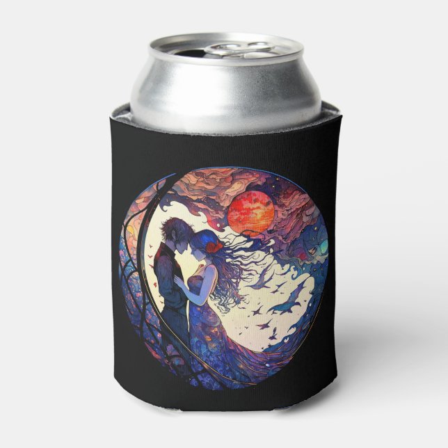 Rafraîchisseur Pour Canette Couple Faux Verre Tiré Can Cooler (Can devant)