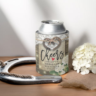 Rafraîchisseur Pour Canette Couple Horseshoe Mariage Cheers to Love Can Cooler