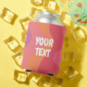 Rafraîchisseur Pour Canette Courbes roses CUSTOM MAIN Coloré Faillité