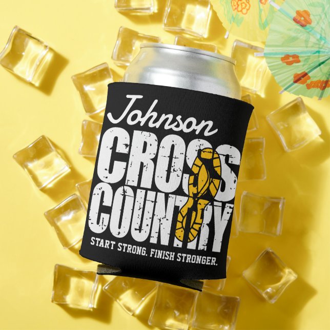 Rafraîchisseur Pour Canette Coureur de cross-country ADD TEXT Équipe de course (Été in situ)