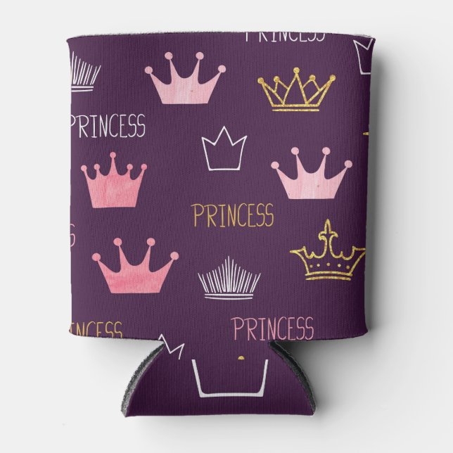 Rafraîchisseur Pour Canette Couronnes princesse : motif parties scintillant aq (Devant)