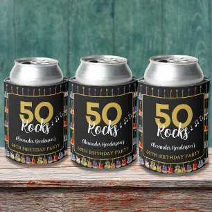 Rafraîchisseur Pour Canette Coutume de fête d'anniversaire des 50 ans du Rock
