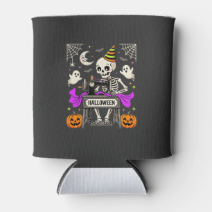 Rafraîchisseur Pour Canette Couture de squelette d'Halloween Fantôme Citrouill