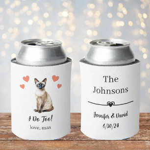 Rafraîchisseur Pour Canette Couvre-canette de mariage pour chat siamois