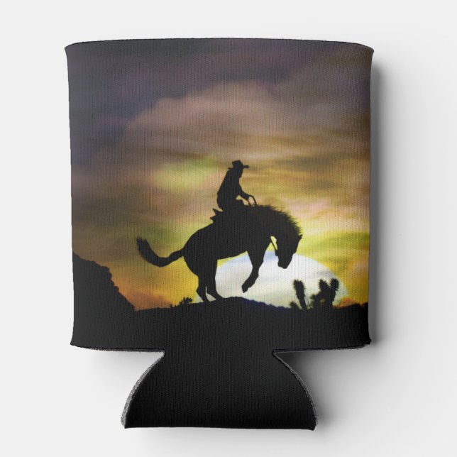 Rafraîchisseur Pour Canette Cowboy Bronc Rider et Bucse Horse (Dos)