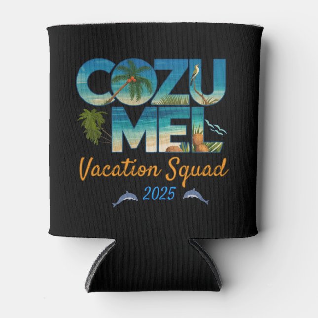 Rafraîchisseur Pour Canette Cozumel Vacation 2025 Tropical Getaway Adventure (Devant)