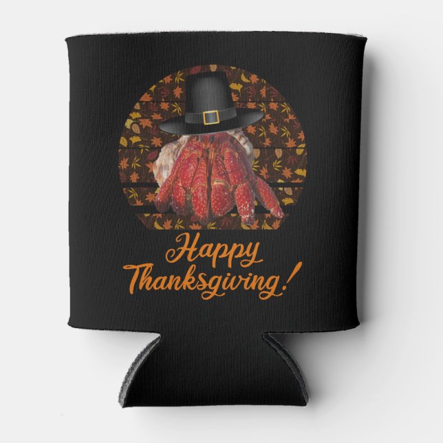 Rafraîchisseur Pour Canette Crabe ermite de Thanksgiving (Devant)