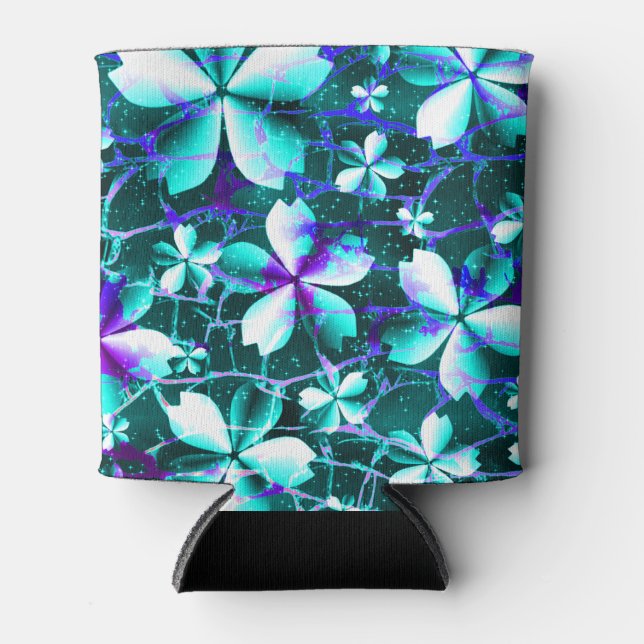 Rafraîchisseur Pour Canette Cracker Motif bleu violet Turquoise (Devant)