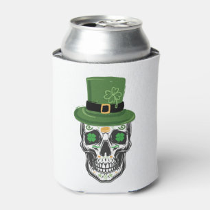Rafraîchisseur Pour Canette Crâne de Sucre St Patrick Jour Leprechaun Trèfle