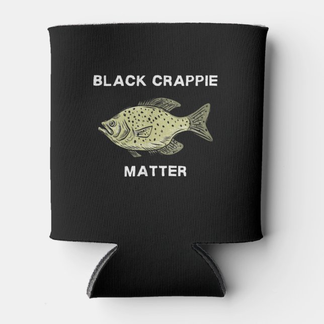 Rafraîchisseur Pour Canette Crappie noire matière Crappie pêche (Devant)