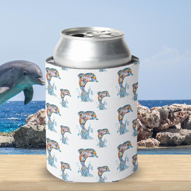 Rafraîchisseur Pour Canette Crayons Dauphins Motif (Créateur téléchargé)
