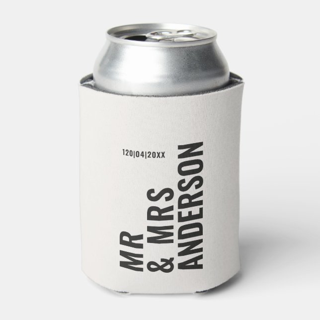 Rafraîchisseur Pour Canette crème moderne noir minimum gras simple mariage (Can devant)