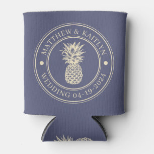 Rafraîchisseur Pour Canette Crête de mariage à l'ananas et brise de lavande &