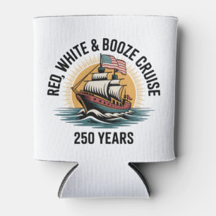 Rafraîchisseur Pour Canette Croisière Rouge Blanc & Alcool 250ème Anniversaire