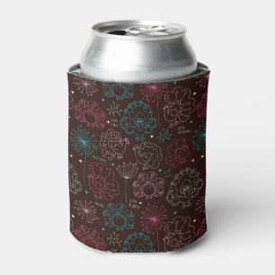 Rafraîchisseur Pour Canette cru de papier peint de l'Inde de fleur de paon