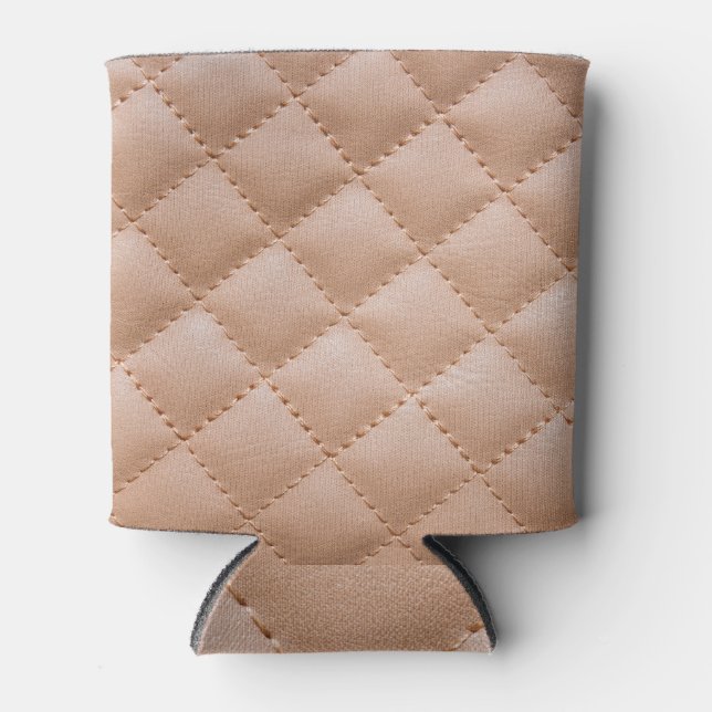 Rafraîchisseur Pour Canette Cuir Brown : design arrière - plan texturé (Devant)