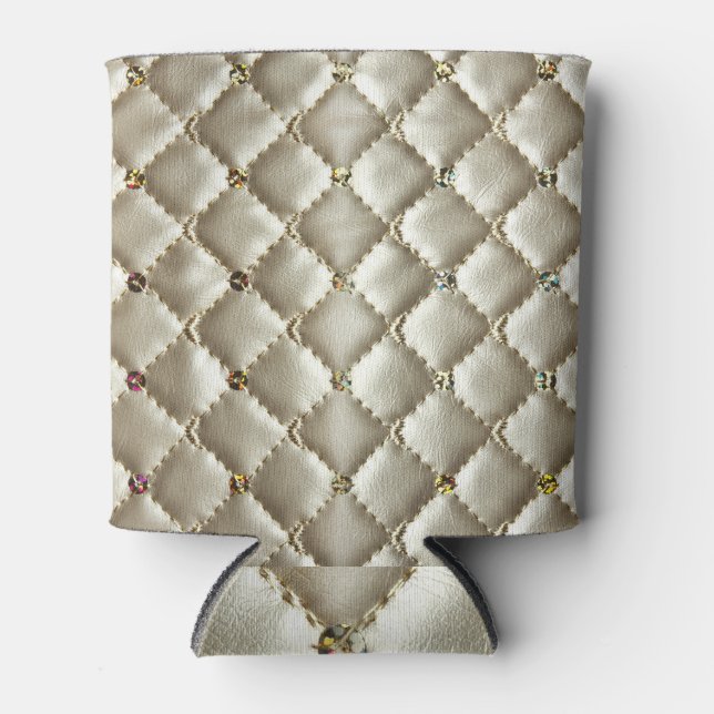 Rafraîchisseur Pour Canette Cuir d'or : Texture Arrière - plan luxueuse (Devant)