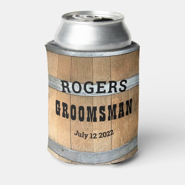 Rafraîchisseur Pour Canette Cuomsman personnalisé Rustic Bourbon Barrel (Can Dos)