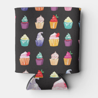 Rafraîchisseur Pour Canette Cupcakes aquarelle : Arrière - plan sans charme