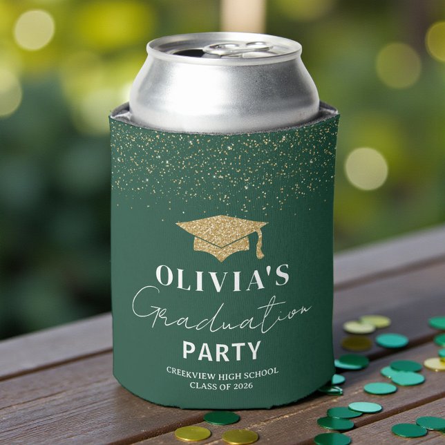 Rafraîchisseur Pour Canette Custom Green Graduation Party (Créateur téléchargé)