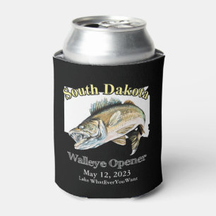 Rafraîchisseur Pour Canette Custom Lake and Date South Dakota Walleye Opener