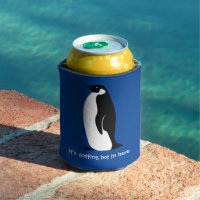 CUSTOM Pingouin mignon chaud ici bleu noir blanc