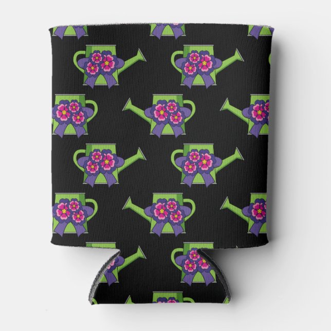 Rafraîchisseur Pour Canette Cute arrosage canne avec Bouquet de fleurs (Devant)