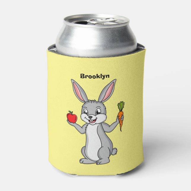 Rafraîchisseur Pour Canette Cute bunny rabbit with vegetables (Can devant)