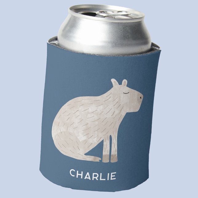 Rafraîchisseur Pour Canette Cute Capybara Personnalisé (Fun personalized custom name capybara can cooler)