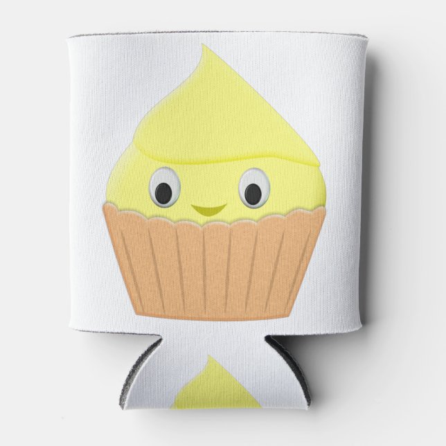 Rafraîchisseur Pour Canette Cute Cartoon Citron Cupcake (Devant)