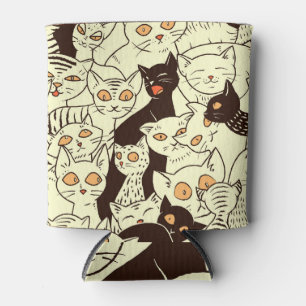 Rafraîchisseur Pour Canette Cute Cats Vintage Motif papier peint