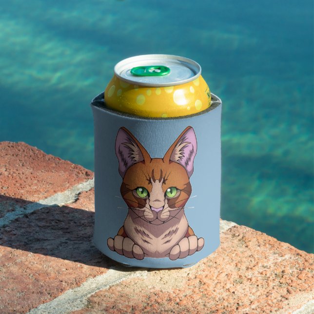 Rafraîchisseur Pour Canette Cute chat (Piscine in situ)