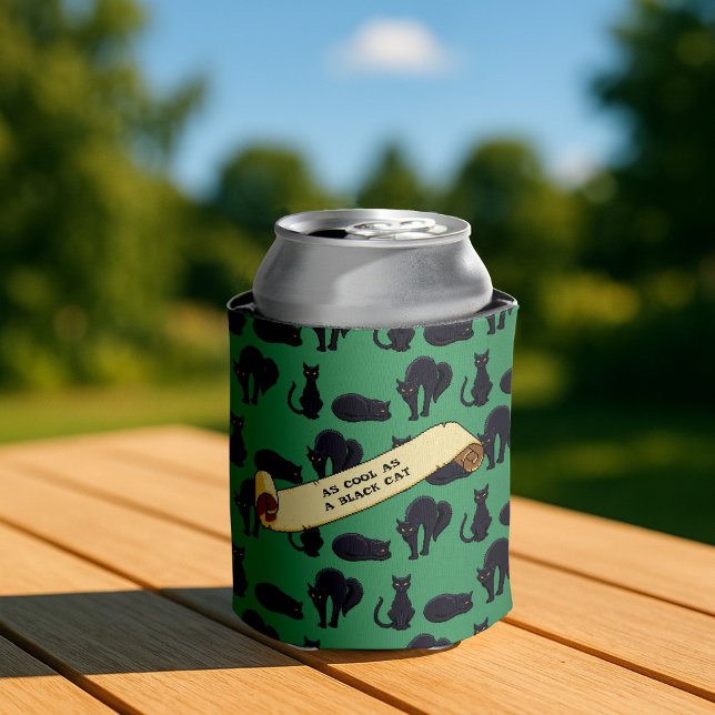 Rafraîchisseur Pour Canette Cute Chats Noirs Comme Cool Comme Une Oeuvre De Ch (Créateur téléchargé)
