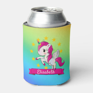 Rafraîchisseur Pour Canette Cute Colorful Magique Unicorn Rainbow Kids Nom