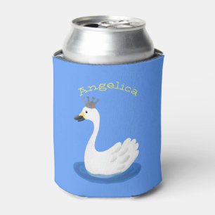 Rafraîchisseur Pour Canette Cute cygne blanc avec dessin de la couronne