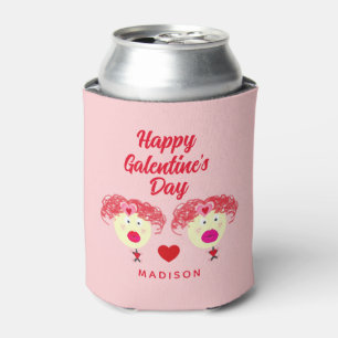 Rafraîchisseur Pour Canette Cute Galentine's Day Meilleurs amis Personnalisé