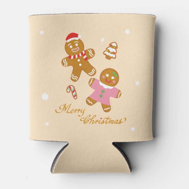 Rafraîchisseur Pour Canette Cute Gingerbread Christmas Personalized Can Cooler (Devant)