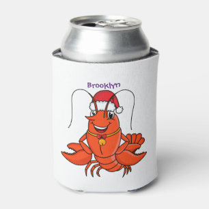 Rafraîchisseur Pour Canette Cute joyeux homard portant le dessin du casquette