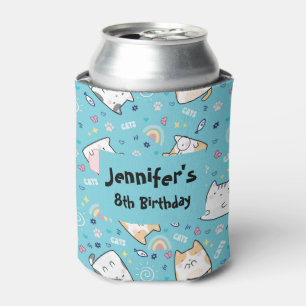 Rafraîchisseur Pour Canette Cute Kitty Cats Whimsical Motif Anniversaire