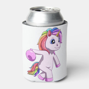 Rafraîchisseur Pour Canette Cute licorne avec boule de bowling pour un Bowler